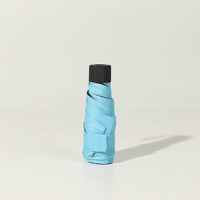Nano Umbrella Pocket Umbrella Sunscreen Mini Umbrella Super Light and Small Manual Folding Umbrella Clear Umbrella: Blue