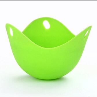 4PCS Practical Cute Egg Boiler Plastic Egg Poacher Set Kitchen Egg Cooker Tools Egg Mold Form with Lid Brush Pancake Maker: Style 2