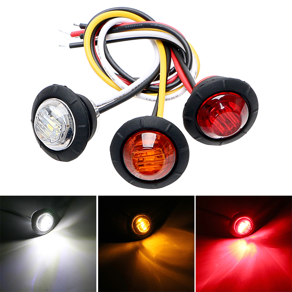 Luces traseras de 12V, luces de señal de freno de motocicleta, luces LED de posición lateral, indicador trasero de posición, accesorios para remolque y camión