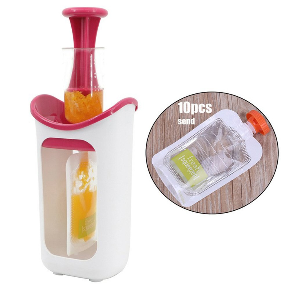 Fruit Squeeze Station Baby Verse Vruchtensap Voedsel Maker Pouch Puree Knijper Sap Dispenser Babyvoeding Knijper