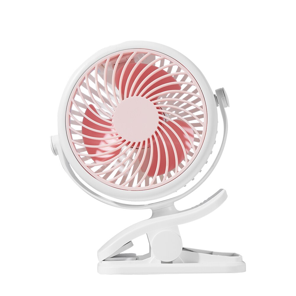 ESR USB Schreibtisch Fan Desktop 2000mAh Wiederaufladbare Kühlung Mini Schreibtisch Fan 360 Grad Rotation Einstellbar Clip-auf Fan baby Kinderwagen: Pink