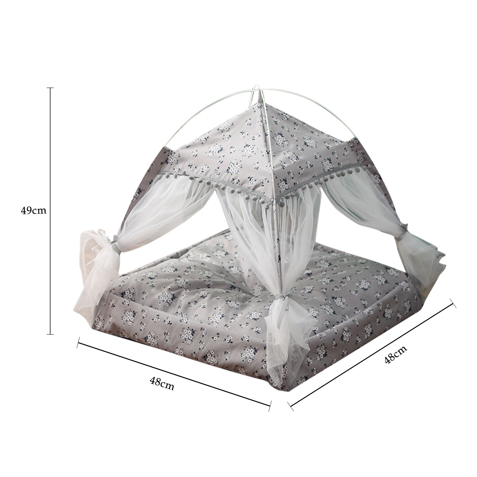 Folding Pets Bed Detachable Washable Tent Nest for Small Cats Dog: L