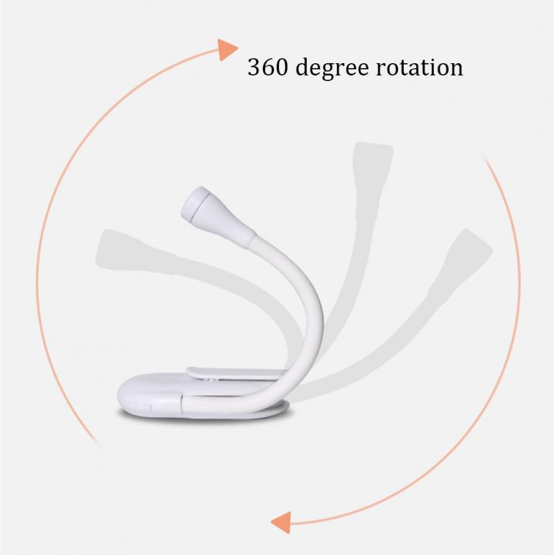 Book Light Mini LED Reading Light 3-Level Rechargeable Warm Cool White Flexible Easy Clip Lamp Read Night Reading