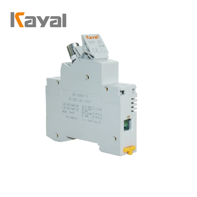 1P Din Rail Solar PV DC Fuse Holders With Indicator Light Suitable For 10*38mm DC PV Fuse Link For Solar Photovoltaic System Pro
