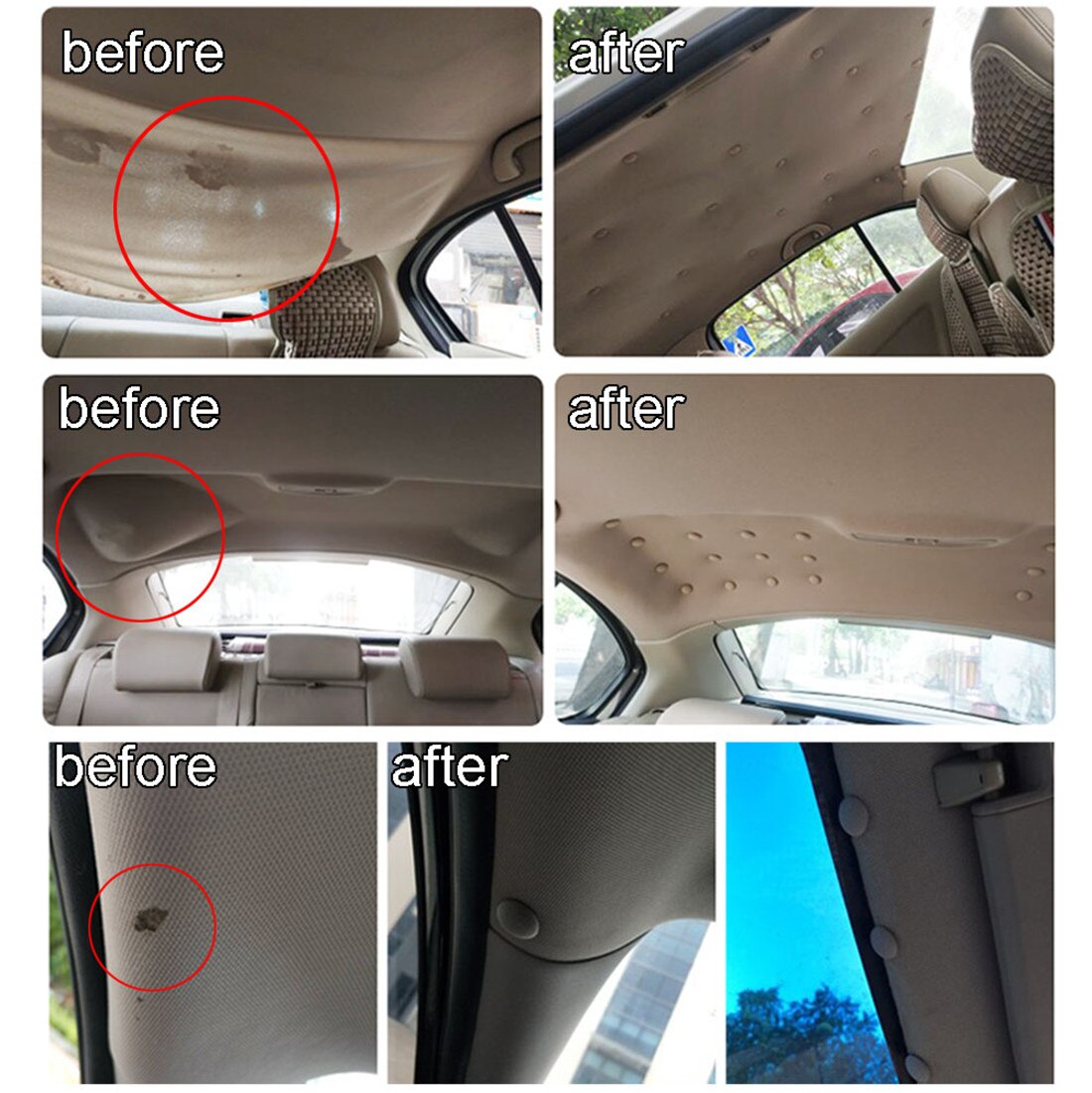60 Pcs Diy Roof Lining Repair Kit Fix Sagging Headliner Pin Buckle Screw No Clue For Truck/Car/Van Screw Liner Ceiling Repair