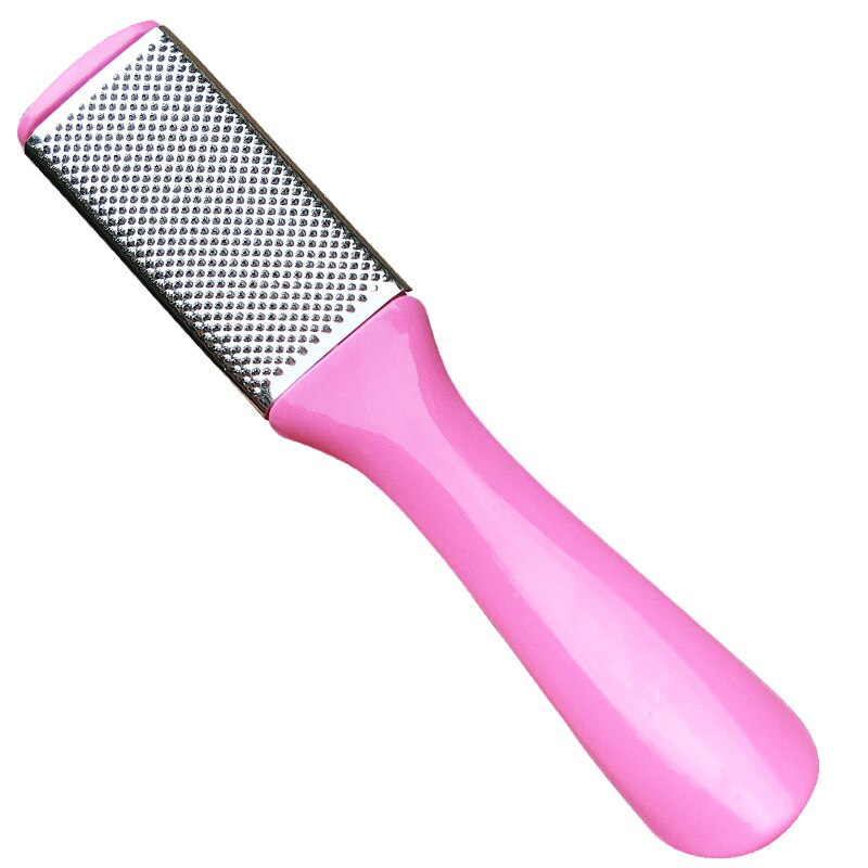 Rasqueta de pie de acero inoxidable, Lima para pies, removedor de callos, producto para eliminar la piel muerta, herramienta para el cuidado de los pies: Rosa