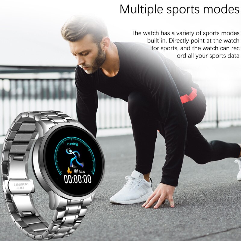 Luik Slimme Horloge Mannen Hartslag Bloeddruk Informatie Herinnering Sport Waterdicht Smart Horloge Voor Android Ios Telefoon