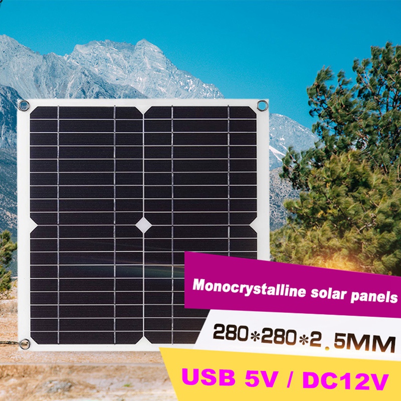 High Efficiency Solar Panel Portable 100W12V5V Mobile Phone QC3.0, Flexible Solar Panel Car Outdoor Emergency Charging