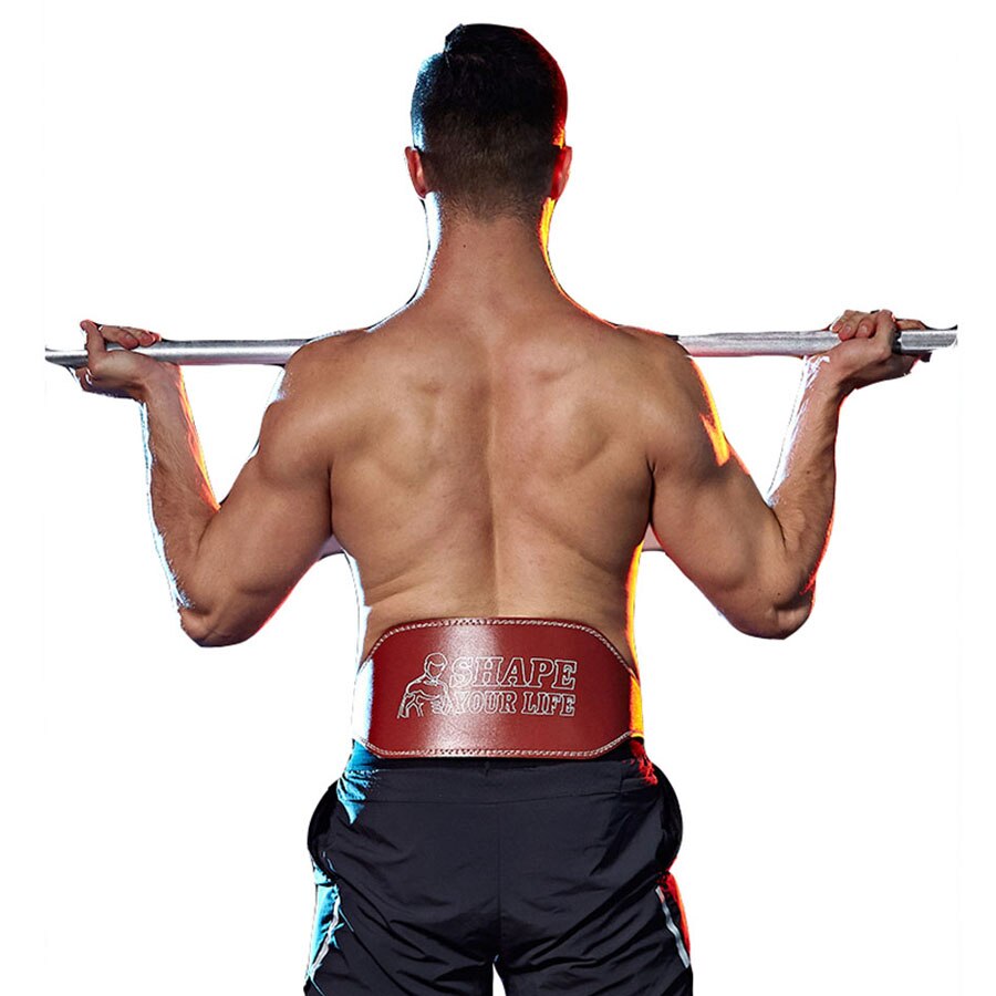 Di cuoio della Cinghia di Sollevamento Pesi Bilanciere Powerlifting tozzo palestra Protettore Lombare Cintura bodybuilding Allenamento Muscolare Peso Cinghia di Sollevamento
