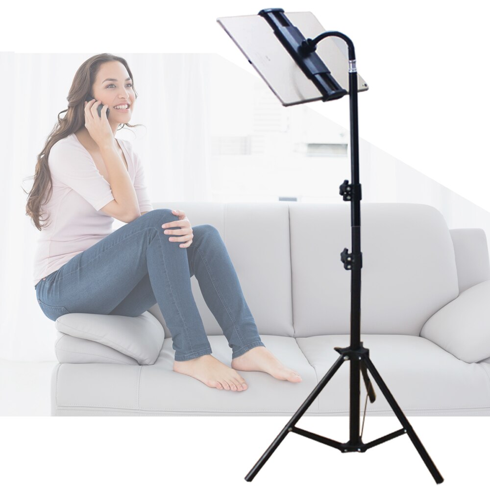 1.7m height Tablet Stand for iPad pro 12.9 air 2 3 4 Tripod Floor Holder Adjustable Tablet Mount mobile phone