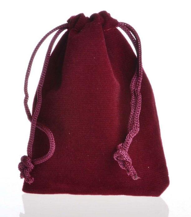 Velvet Drawstring Pouch 9x12cm (3.5"x4.75") pack of 50 Can print logo DIY Craft Watch Jewelry Bag: Maroon