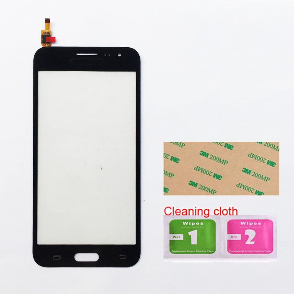 Panel de pantalla de 5,0 &quot;para Samsung Galaxy J3 J320 J320F J320H J320M J320FN, Sensor digitalizador de pantalla táctil, Panel de lente de vidrio táctil: Black