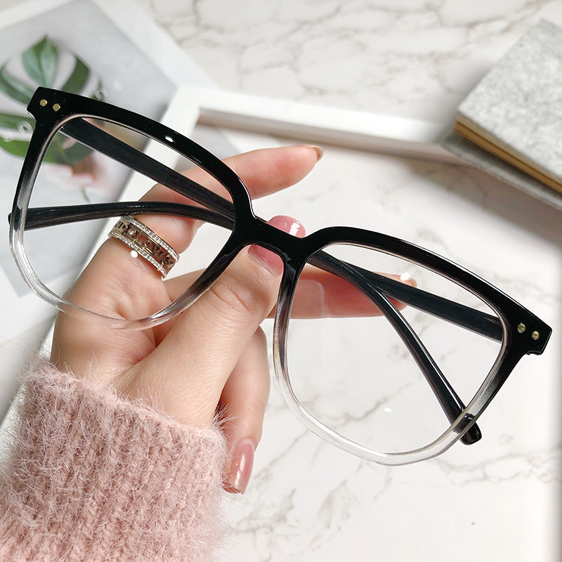Transparent Computer Glasses Frame Women Men Anti Blue Light square Eyewear Blocking Glasses Optical Spectacle Eyeglass: Gradient
