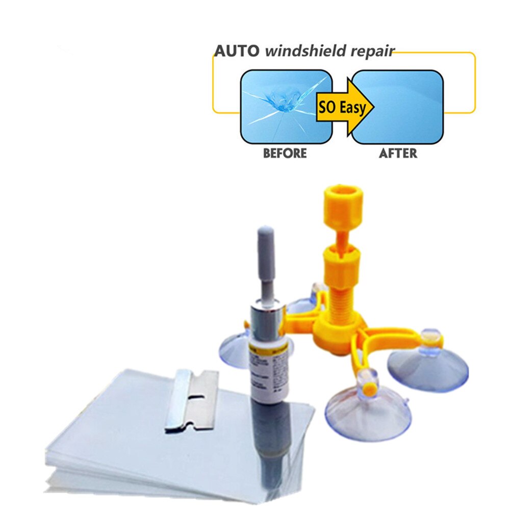 Auto Glas Kras Crack Herstellen Tool Auto Voorruit Reparatie Hars Kit Diy Autoruit Reparatie Tools Vensterglas Curing Lijm: Y for star crack