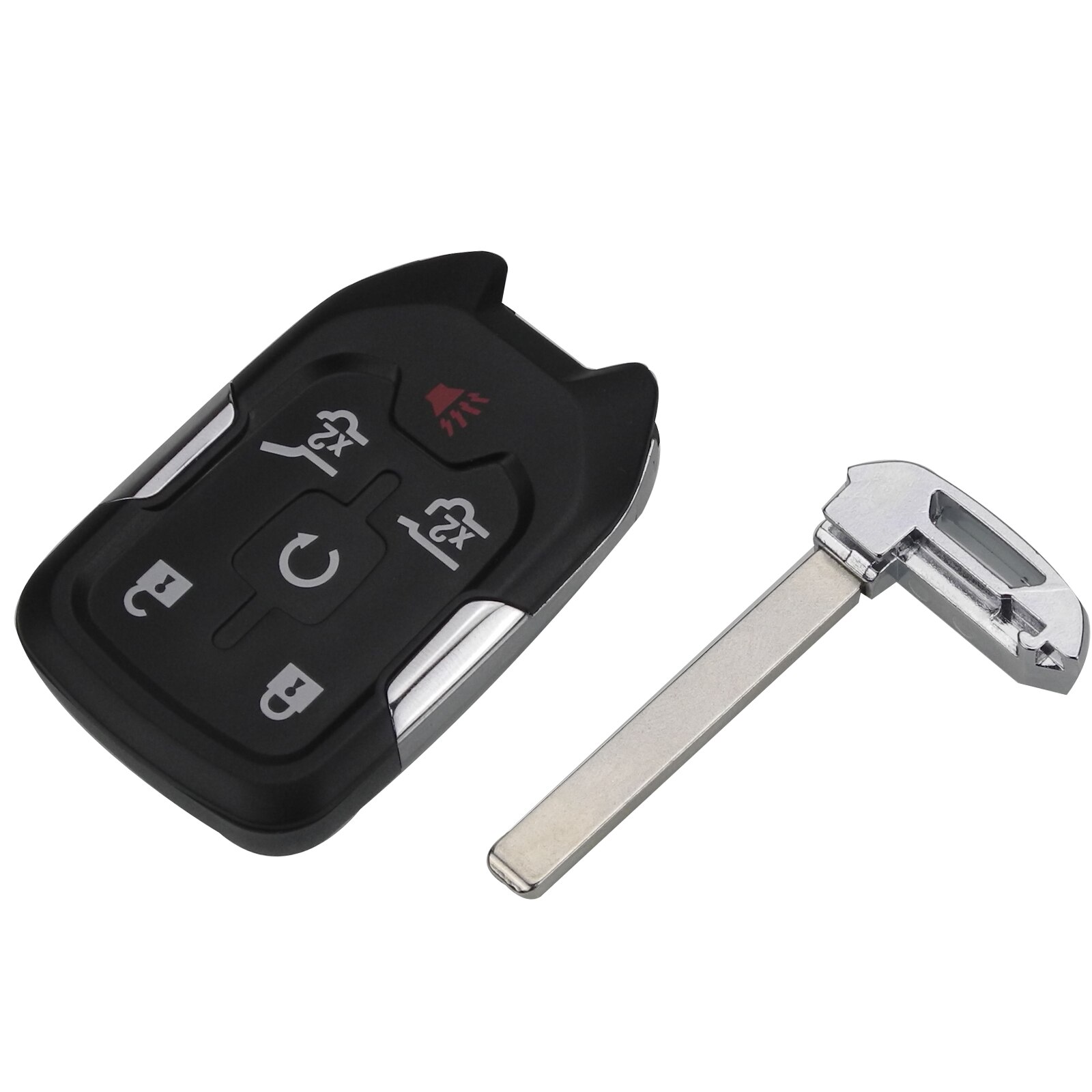 Bilchave 6 Buttons Remote Car Key Shell For GMC YUKON For CHEVROLET SUBURBAN TAHOE With Uncut Blade Replacement
