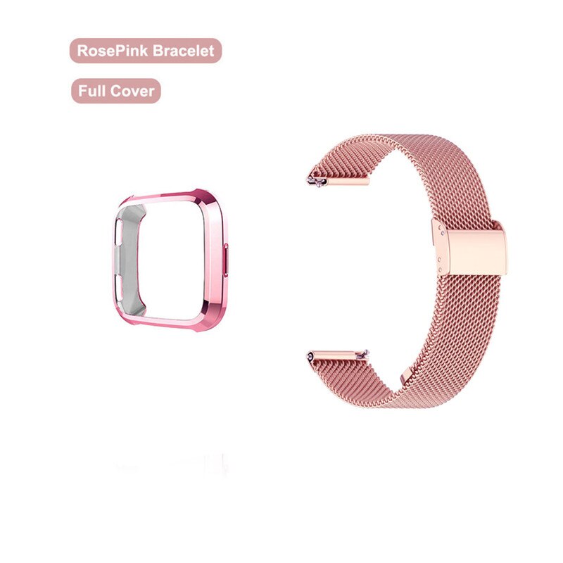 Milanese Strap Für fitbit versa 2 Band Metall Armband Mit Fall fitbit versa lite 1 Armband Protector Für armband Zubehör: 3 / fitbit vesa 2