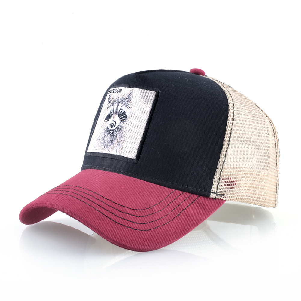 Frühling Sommer Baseball Kappe Mit Löwe Stickerei Patch Snapback Trucker Caps Männer Frauen Drake Baseball Hüte Vier Saison Sonnenhut: Wein Rot