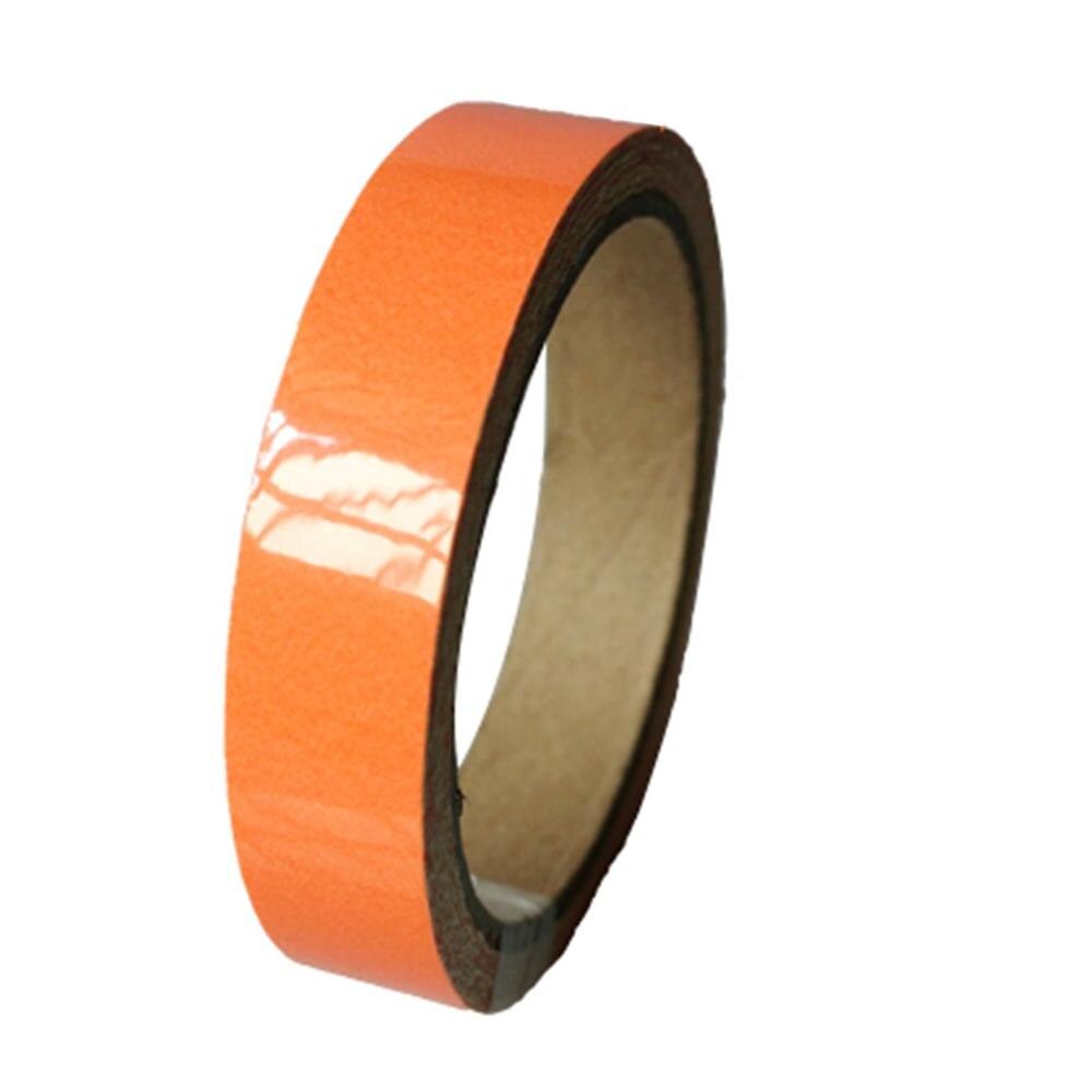 Reflective Glow Tape Self-adhesive Sticker Removable Luminous Tape Fluorescent Glowing Dark Striking Night Warning Tape: Orange Red 2CMx1M