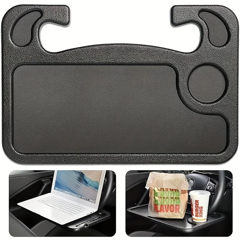 Multifunctionele Auto Laptop Desktop Stand Draagbare Eten Kantoor Auto Stuurwiel Tafelstandaard Drank Voedsel Koffie Dienblad Board
