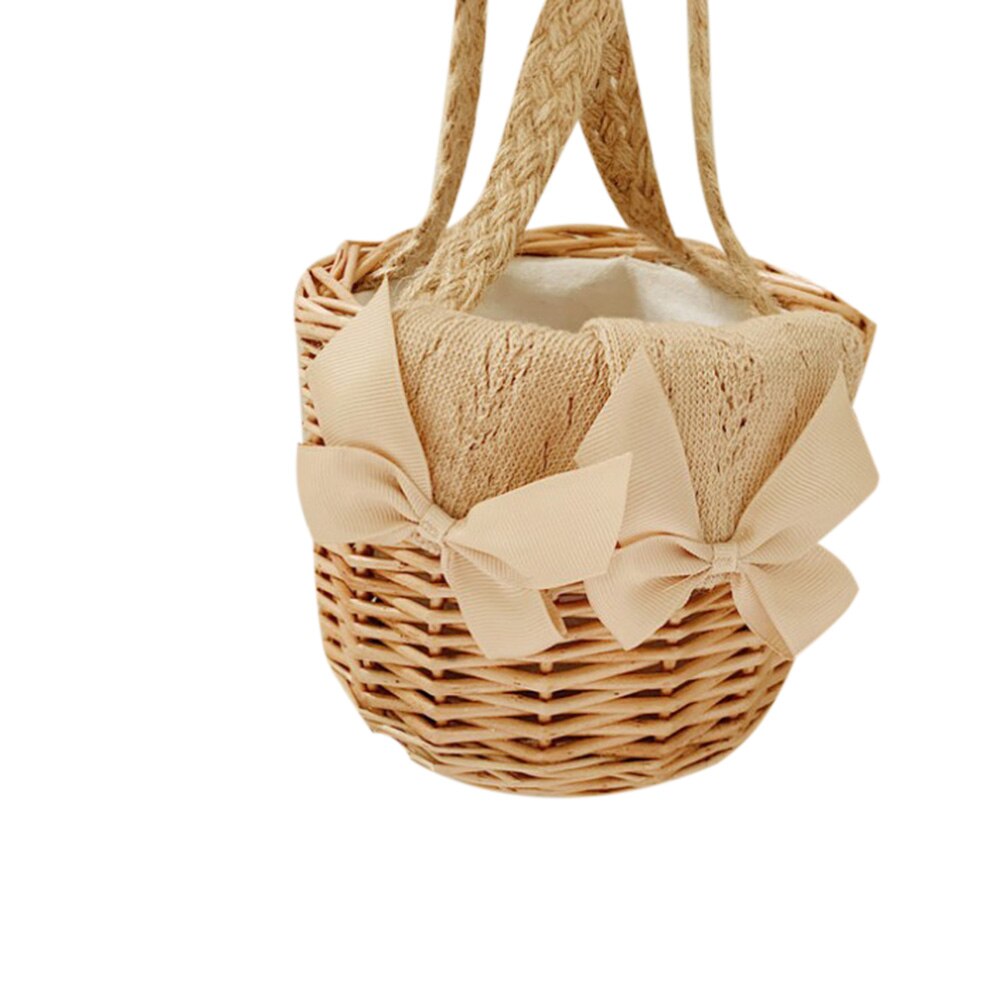 Ademende meisjes mesh kousen herfst kinderen zoete stijl effen kleur strik decoratie holle sokken tot halverwege de kuit: Ivoor / 6-8 jaar 17-19cm