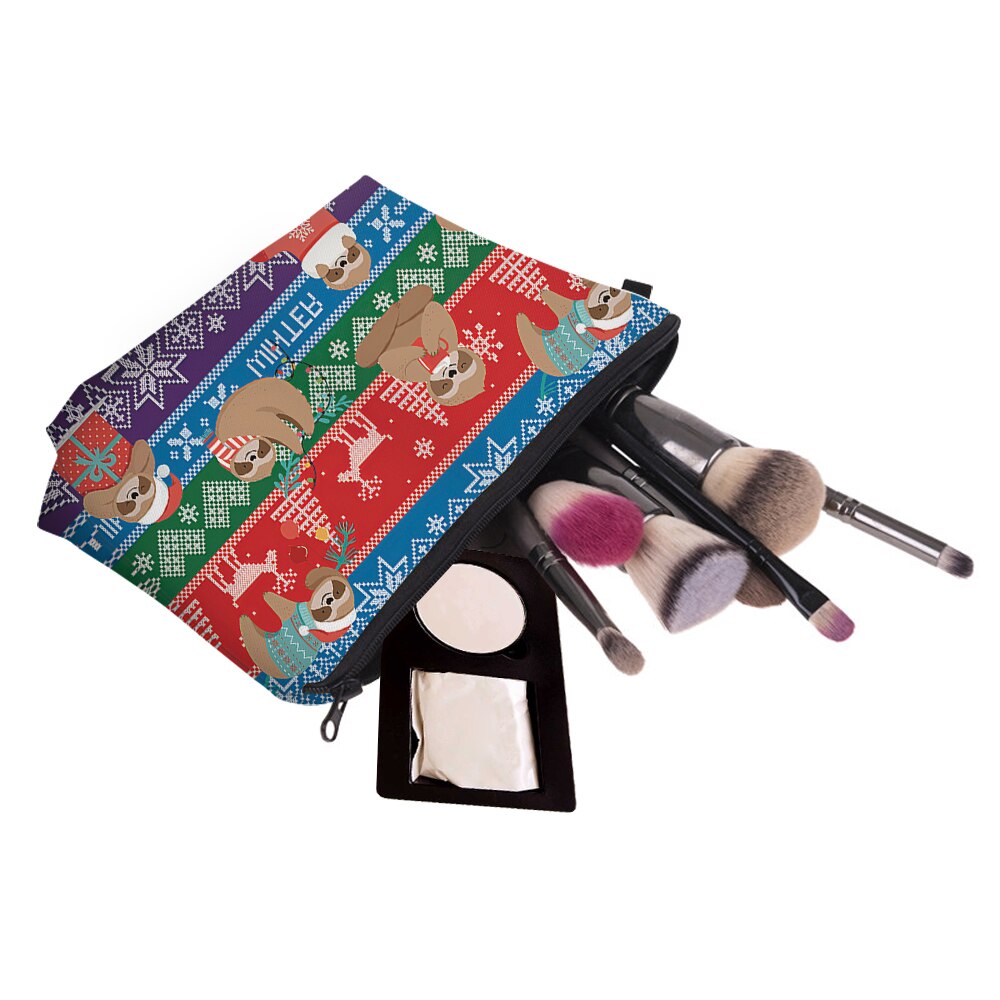 Deanfun flerfarget kosmetisk posere 3d trykt søt dovendyr toalettmappe kvinnelige bærbare uformelt vesker 52535