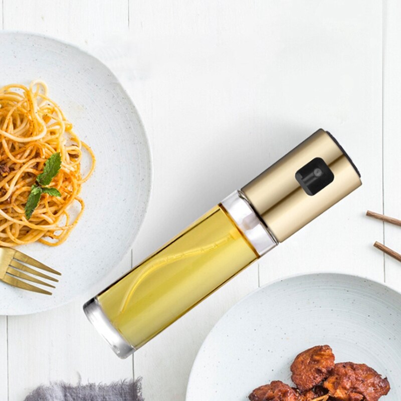 Glazen olijfolie verstuiver lekvrije druppels olie spray lege azijnfles olie dispenser voor koken salade bbq keuken bakken