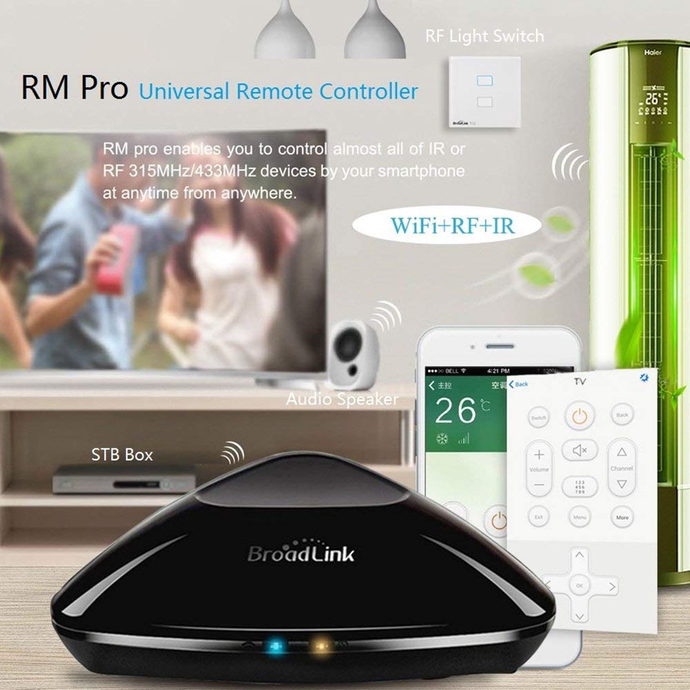 Broadlink RM PRO+ RM33 2020Universal Intelligent Remote Controller Smart Home Automation WiFi+IR+RF Switch For IOS Android Phone