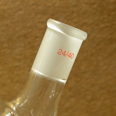 3000ml,24/40,Two-Neck,Round Bottom Glass Flask,Twins Necks,3L,Lab Boiling Vessel