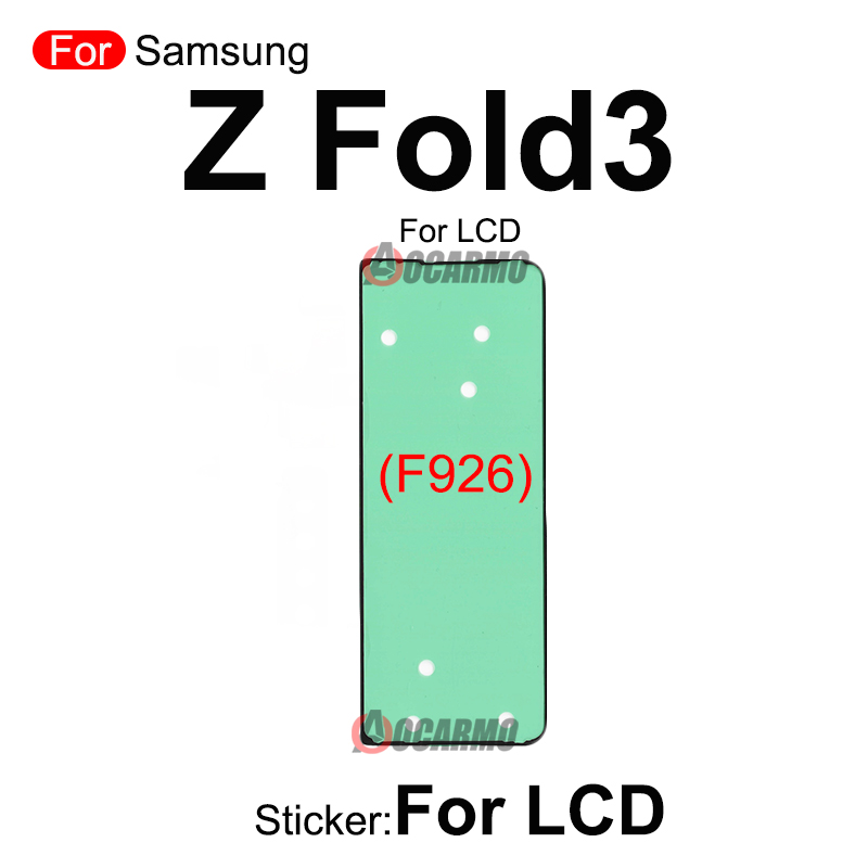 Para Samsung Galaxy Fold 1/Z Fold2/Z Fold3 Z Flip 5g F7000 F7070 F9000 F9160 F926 pegatina frontal LCD contraportada pegamento adhesivo: Verde