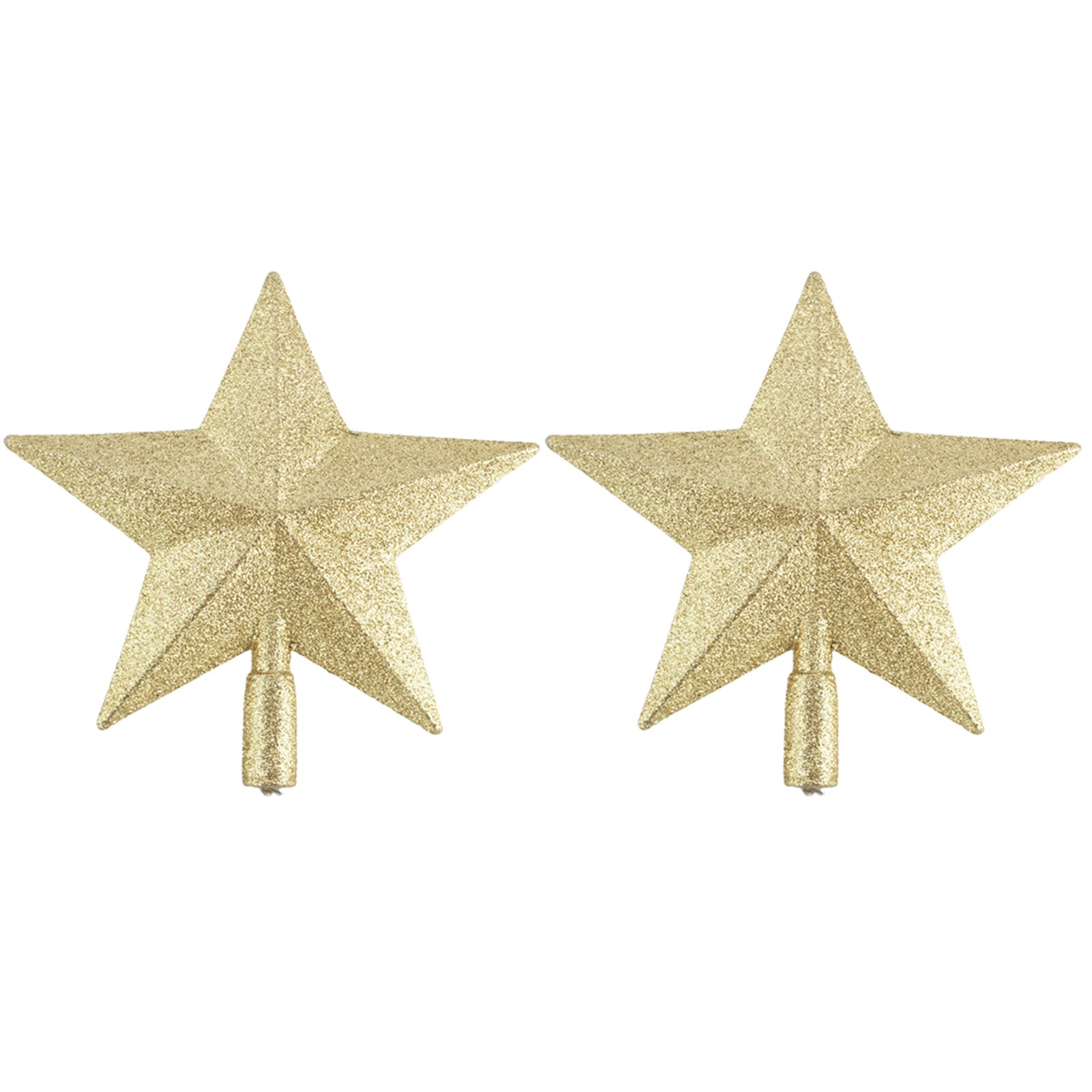 3D Five-point Star Gold Powder Flash Star Christmas Tree Top Star Merry Christmas Home Table Topper Xmas Decor