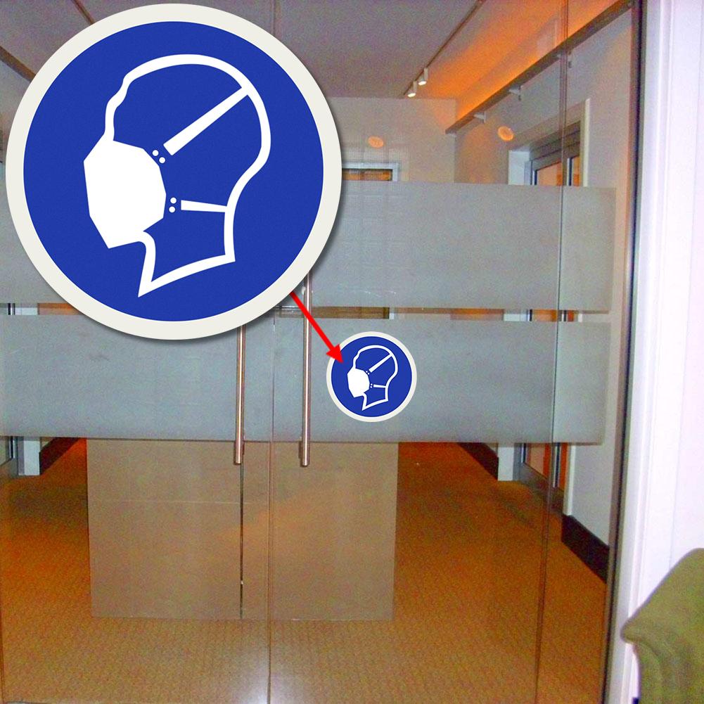 Wear A Face Mask Sign Sticker Mask Information Reminder Sign For Commercial Street Malls Stores Doors Windows Walls