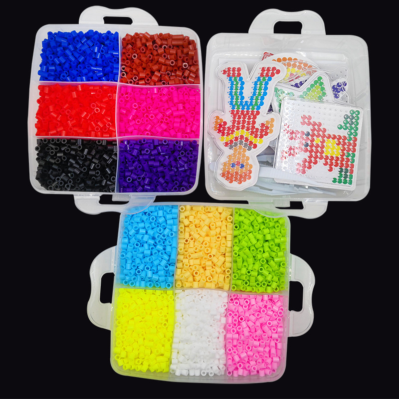 5mm 12Colors 9000pcs Hama Beads Set Toy DIY Perler Beads Puzzle Tools Pegboards Kit Hama Perler Beads With accessories Kids Toys