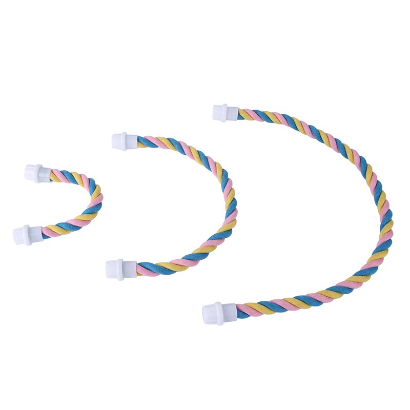 Cuerda de algodón para escalada de loros, soporte en forma de U, jaula de poste, accesorios para loros, juguete para pájaros, cuerda de escalada para loros