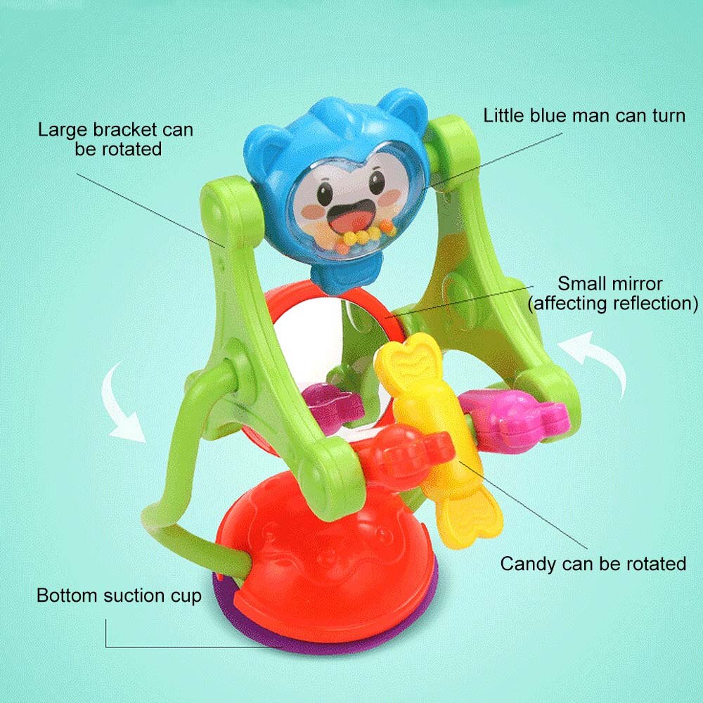 Baby Spielzeug bunte Modell Rotierenden Riesenrad Kinderwagen Pädagogisches Spielzeug Für Baby Esszimmer stuhl mit saugnapf fütterung artefakt