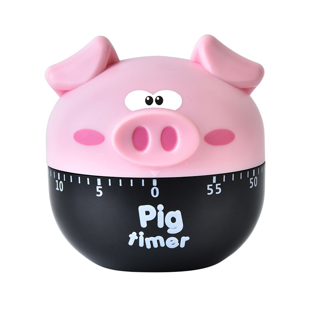 Cartoon Pig Shaped Kitchen Cooking Timer Countdown Machinery Dial Alarm Clock