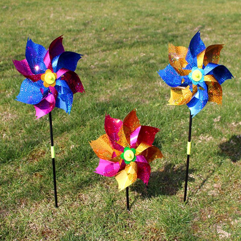 2 Stuks Wind Spinner Glitter Glow Windmolen Kleurrijke Tuin Decoratie Party Kids Kinderen Speelgoed Windmolen Decoratie Outdoor Games