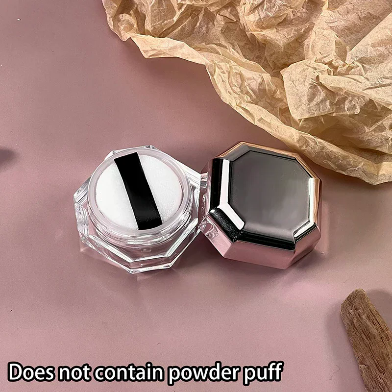 Mini caja de polvo de 8g, contenedor de polvo suelto vacío de plástico portátil con tamiz, tarro cosmético, accesorios de maquillaje de viaje, 1 Uds.
