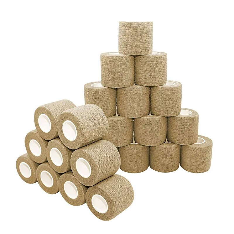 24 Rolls Of Self-Adhesive Bandage 5cm*4.5m Emergency Tape Elastic Self-Adhesive Tape, Suitable For Sports Wrists And Ankles: HN-104