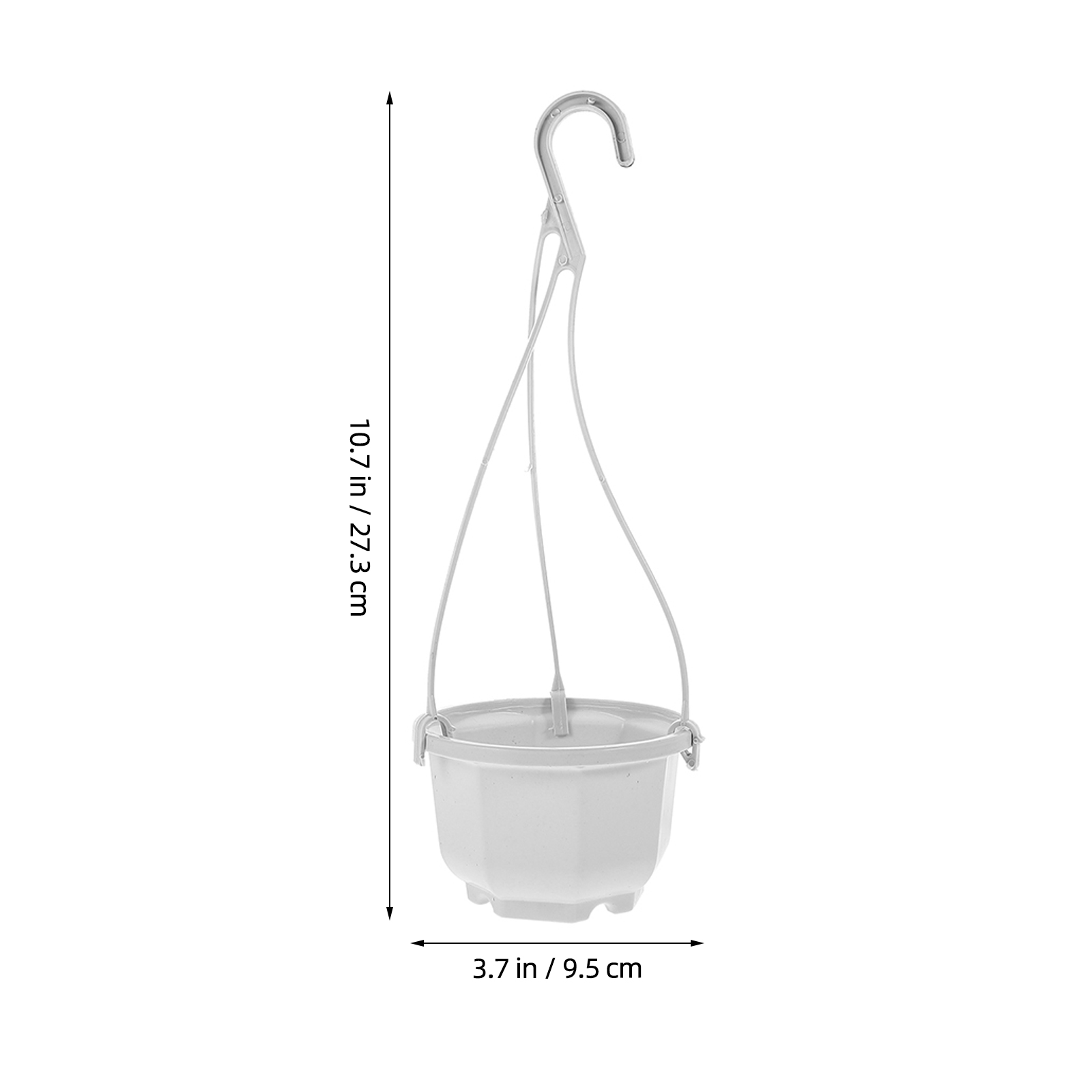 24 Sets Plastic Hanging Plants Pots Hanging Flower Baskets for Outdoor Indoor Plants Hangers Garden Pot for Home Balcony Decor