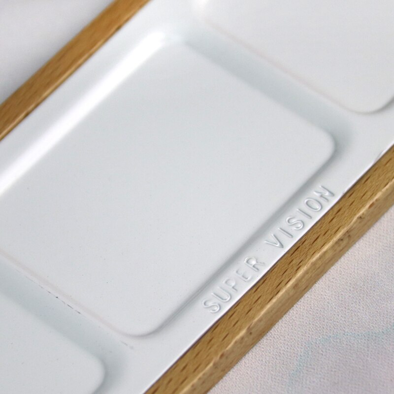 Super Vision – palette de pigments de vernis au four, palette en bois massif portable de voyage, Mini métal pour peinture d&#39;artiste gouache aquarelle
