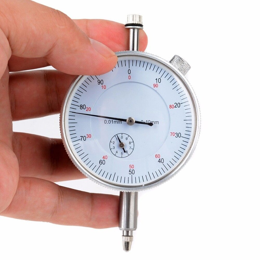 0-10mm Portable Analog Precision Dialgauge Measuring Tool Meter Gauge Dial Indicator 0.01mm Resolution Industrial Work