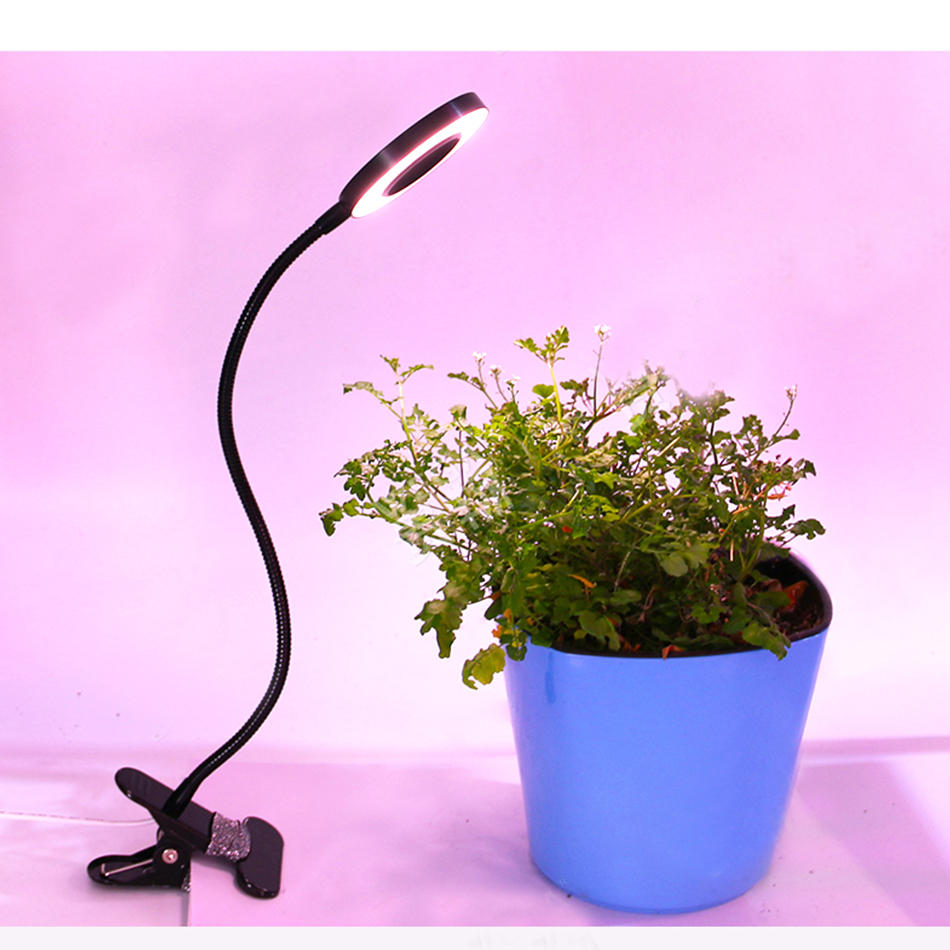 Jy-ve led kasvitäyttövalo täyden spektrin kasvulamppu kukka orkidea mehevä bonsai työpöytäklipsi