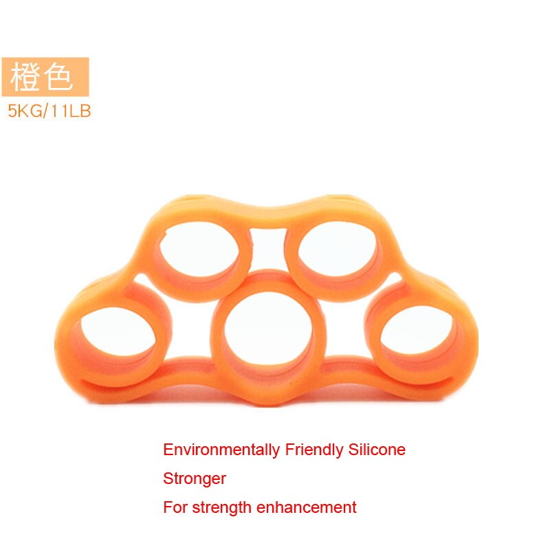 1 or 2 pcs Finger Stretcher Hand Resistance Bands Hand Extensor Exerciser Finger Grip Strengthener Strength Trainer Gripper Set: Orange - 01