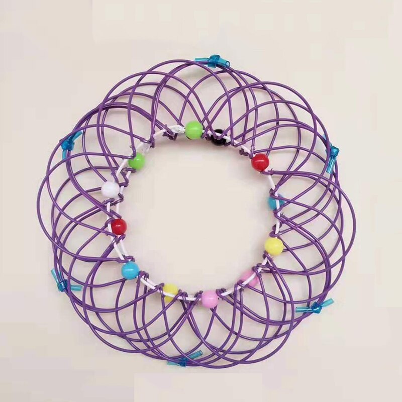 Multiple Changes Iron Hoop Ring Toy Small Iron Wire Circle Toy with Color Beads YH-17