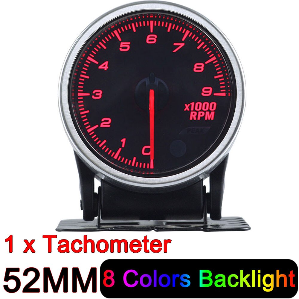 HD 2&quot; 52mm 8 Color LED Car Air Fuel Ratio Gauge Auto Bar Turbo Boost Gauge Meter Oil Water Temp Gauge Voltmeter EGT Tachometer: Tachometer