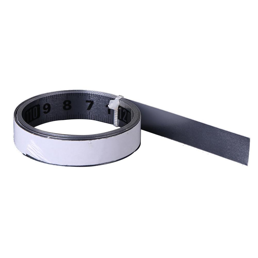 1m Stainless Steel Miter Track Tape Measure Self Adhesive Metric Scale Ruler Rust-Proof Durable And Wear-Resistant: 	R2L Silver