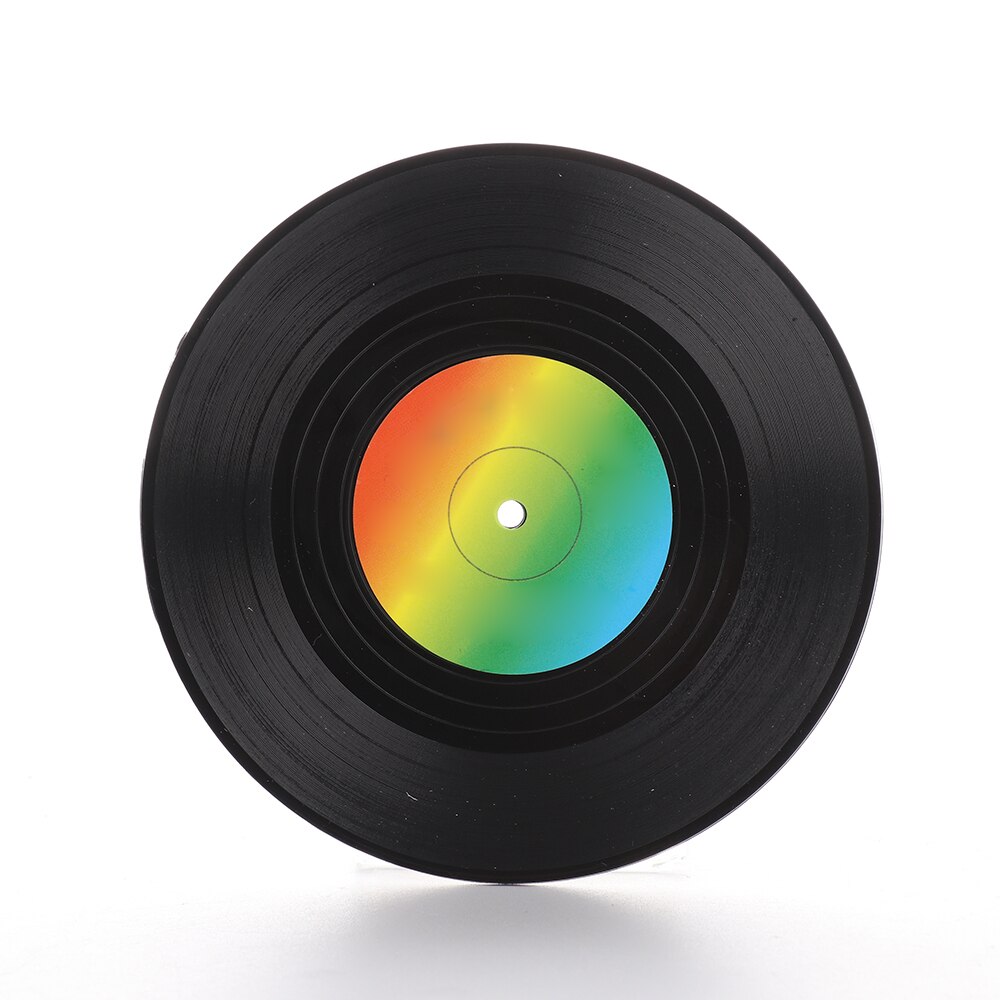2 4 6 PCS Environmental Plastic Vinyl Record Table Placemats Simple and Mug Coaster Heat-resistant Cup Coasters