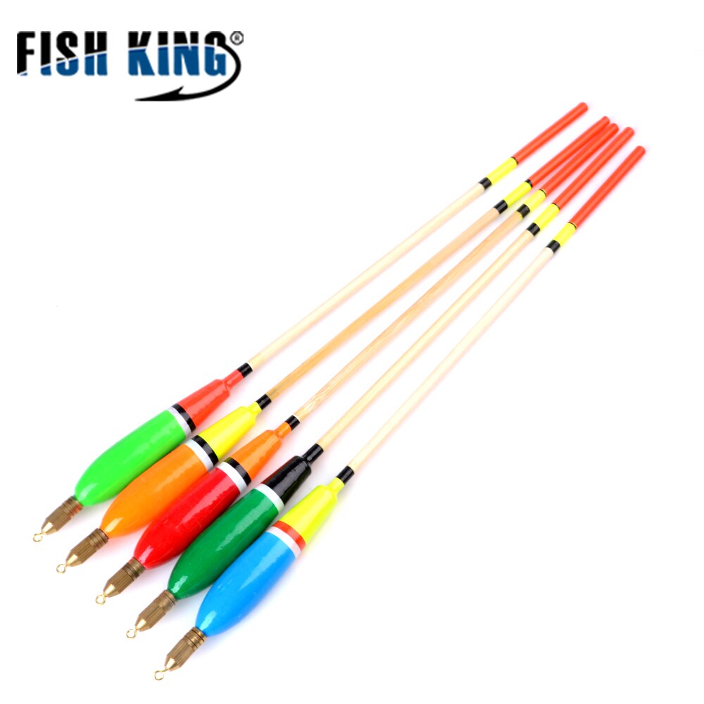 Fisk konge blandet farve barguzinsky gran flyde 5 stk / parti 3+2g 4+2g 5+2g 6+2g lodret pesca til karpe fiskeri flyde fiskegrej
