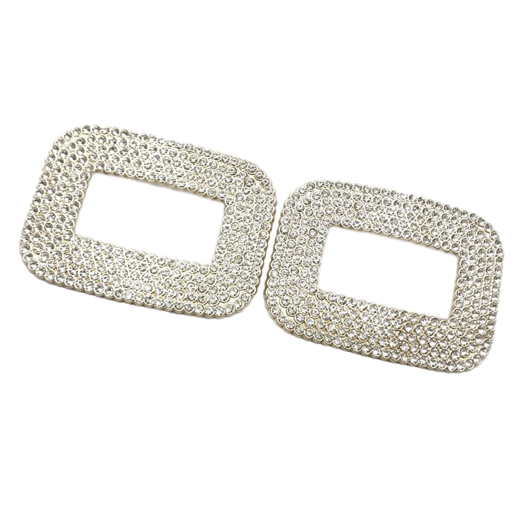 2 uds. De broches de cristal para zapatos, Charms, hebilla, accesorios de decoración para zapatos de novia para mujer