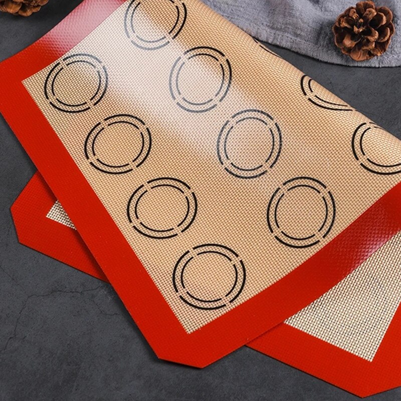 Silicone Macaron Baking Mat - for Bake Pans - Macaroon/Pastry/Cookie Making - Grade Nonstick